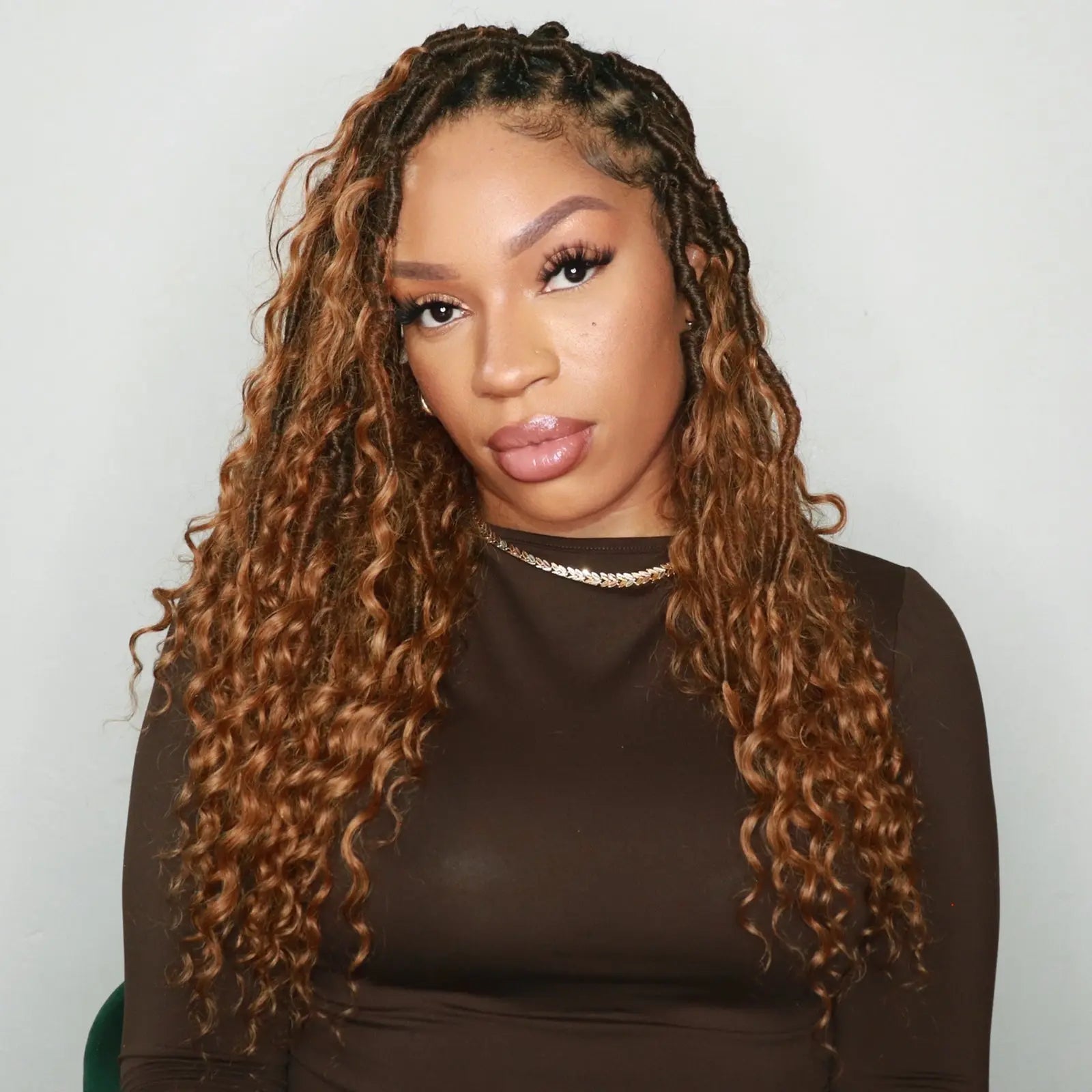 Toyotress Crochet Boho Locs Braiding Hair With Human Hair Curls Pre Looped Goddess Boho Dreadlocks Curly Full Ends Hair Extensions